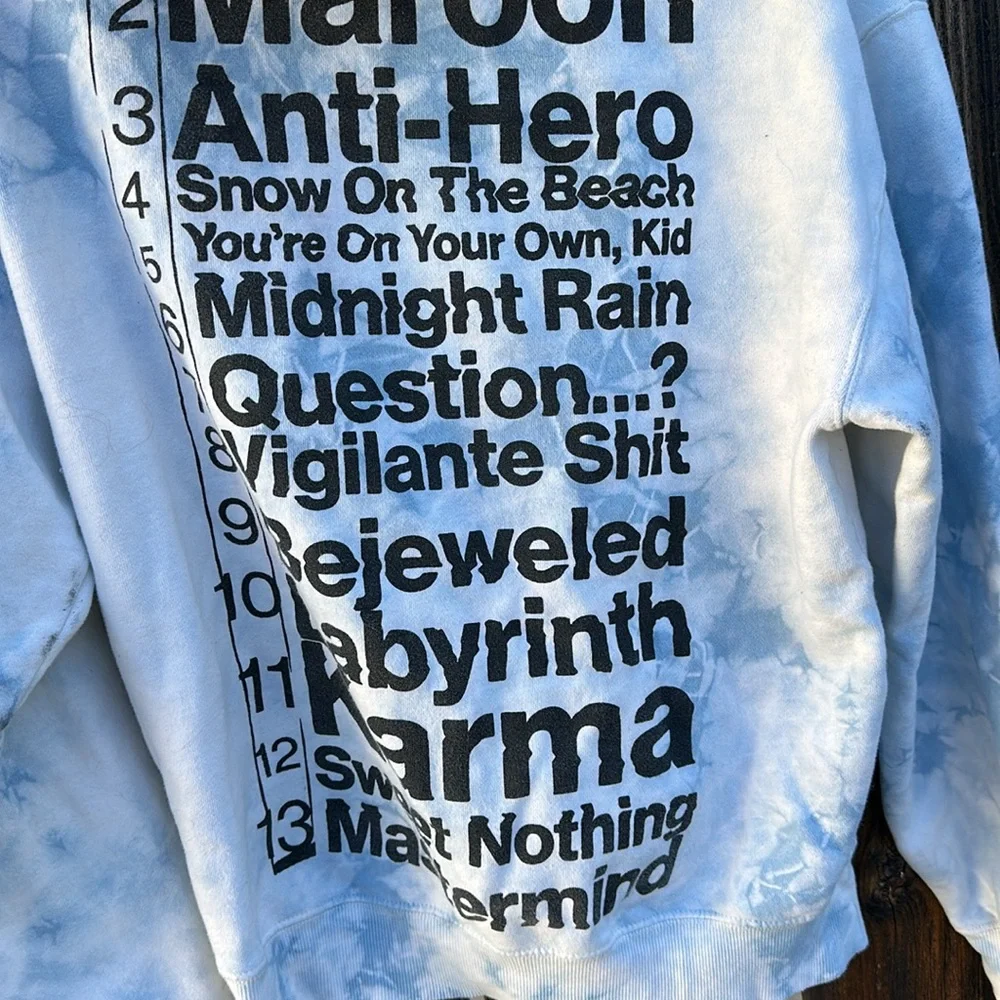 Taylor Swift official hoodie sweatshirt Midnights  tie dye style - Picture 5 of 5